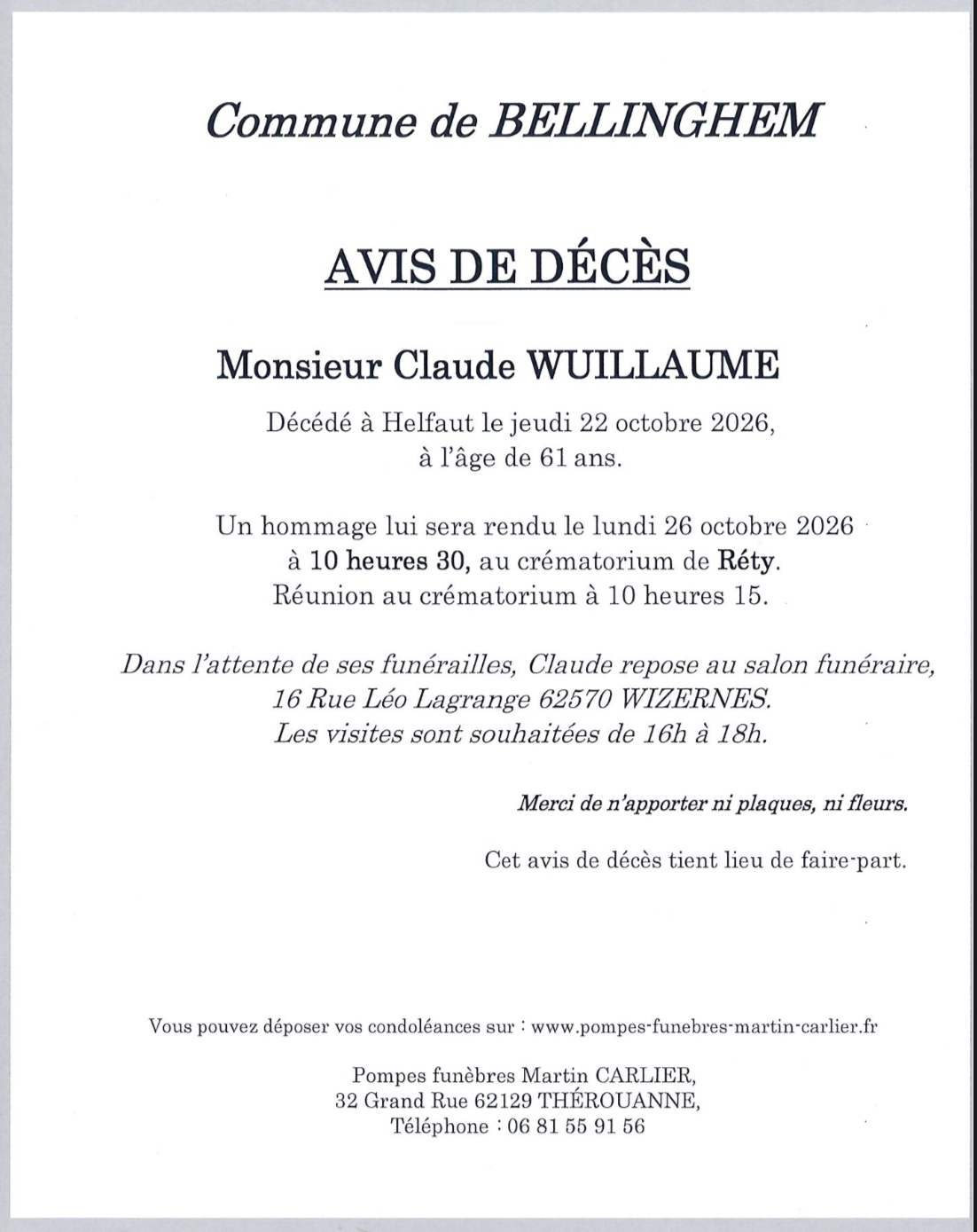 Avis de décès